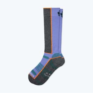 NWT Women's Mid-Cushion Merino Wool Blend Ski & Snowboard Socks in Blue Iris